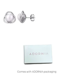 Silver Plated Freshwater Pearl Stud Earrings