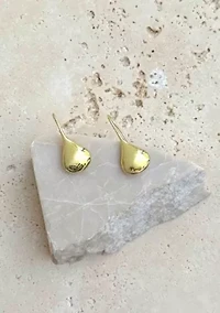 14k Gold Plated Rain Drop Wire Earrings