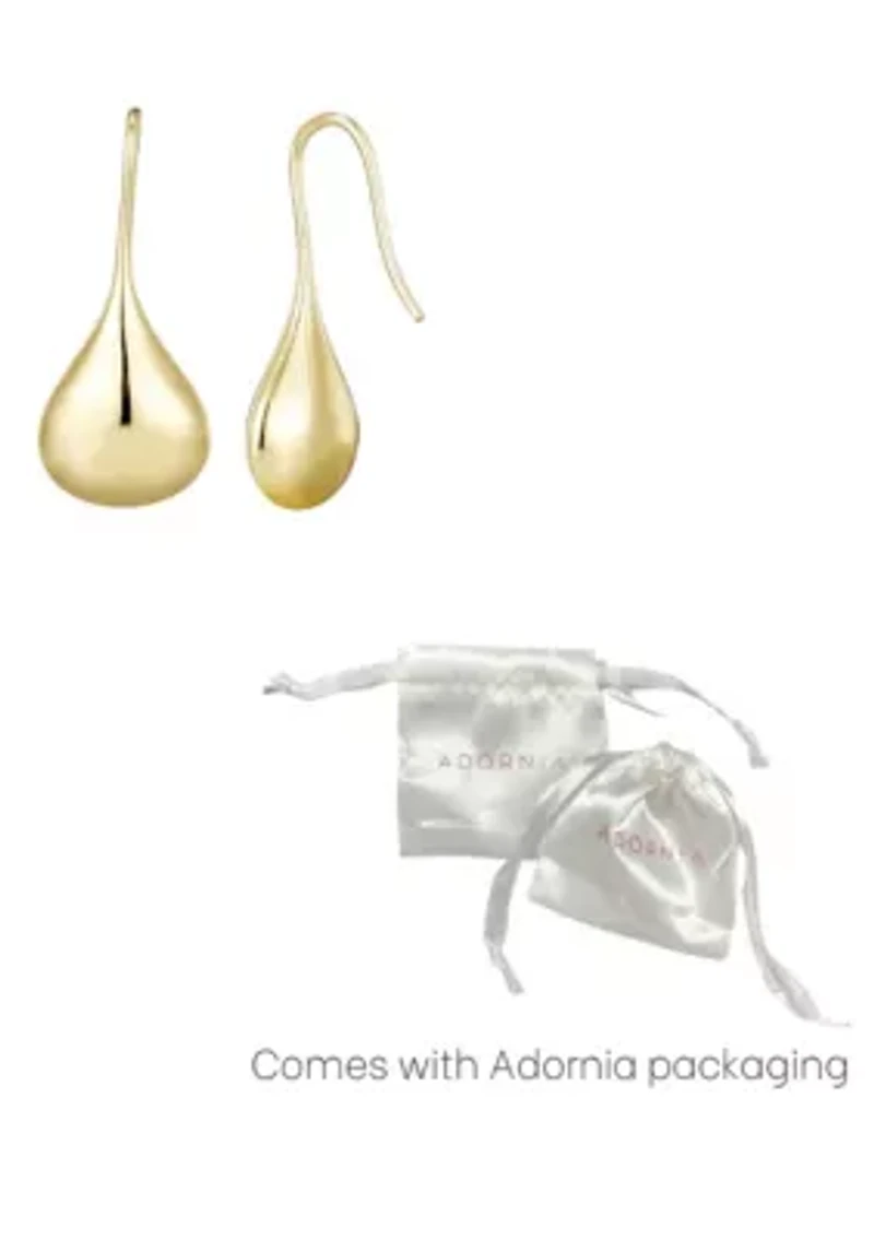 14k Gold Plated Rain Drop Wire Earrings