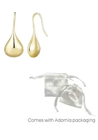 14k Gold Plated Rain Drop Wire Earrings