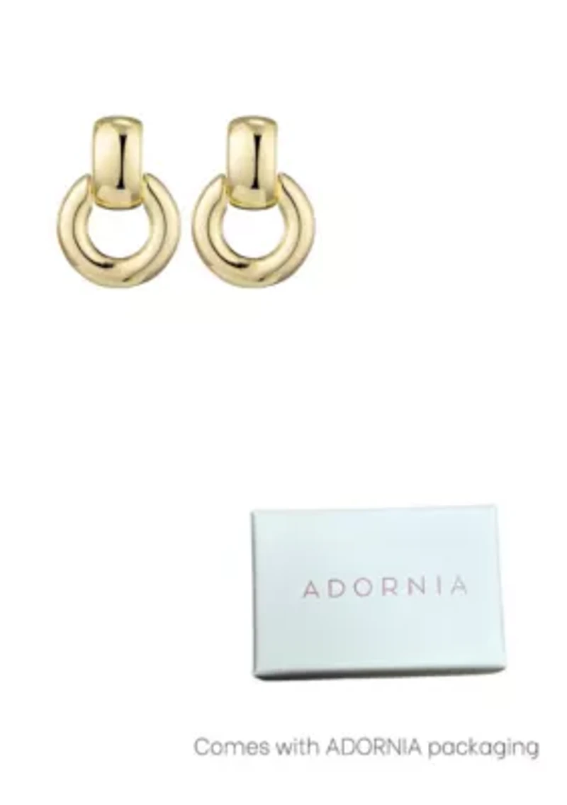 14k Gold Plated Door Knocker Earrings
