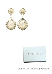 Gold Plated Deco Inspired Drop Earrings