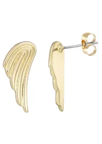 14k Gold Plated Winged Earrings