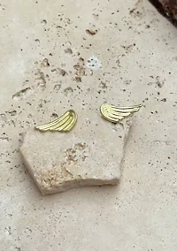 14k Gold Plated Winged Earrings