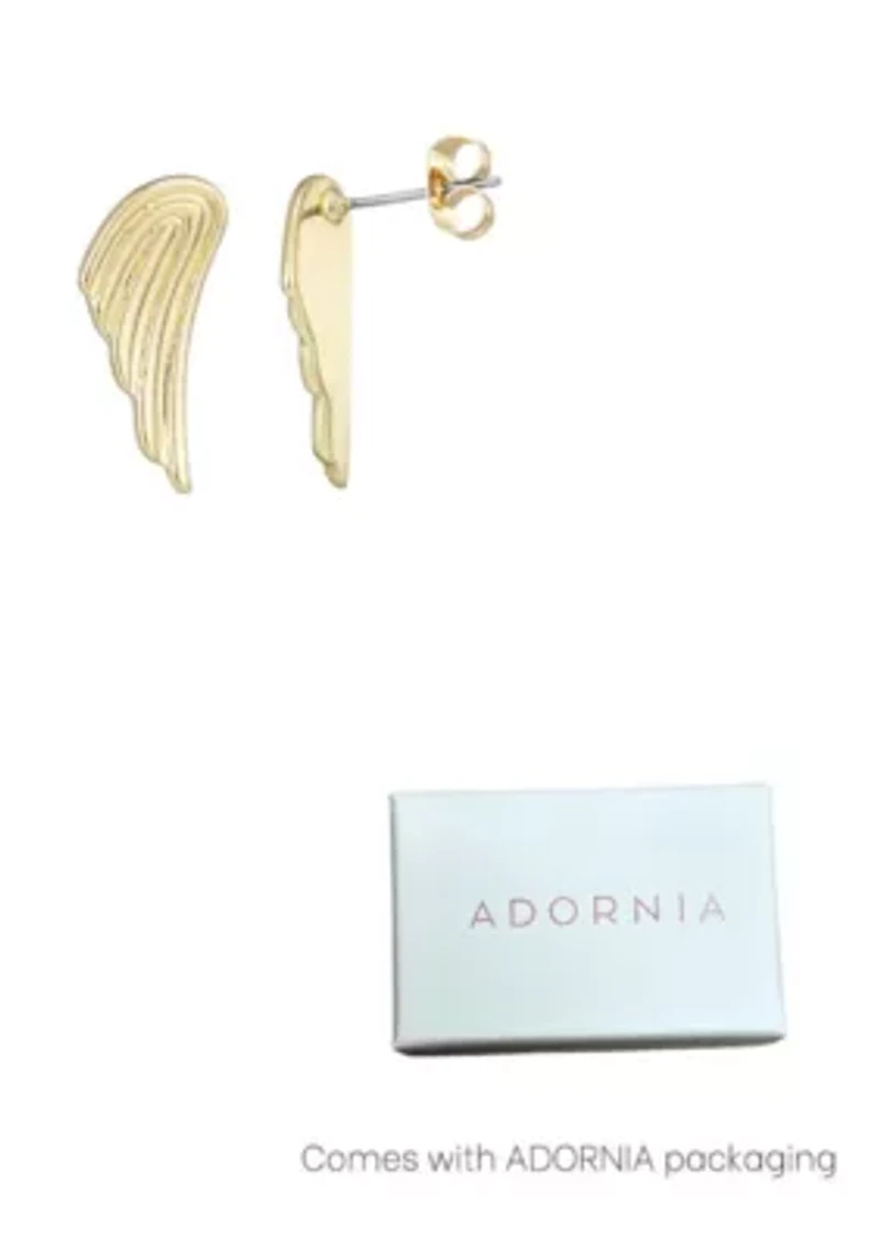 14k Gold Plated Winged Earrings