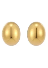 Tarnish Resistant Lightweight 18k Gold Plated Crescent Moon Statement Stud Earrings