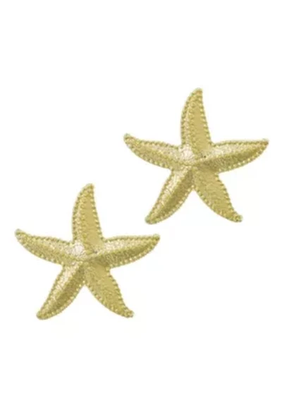 Gold Plated Oversized Shell Stud Earrings