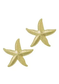 Gold Plated Oversized Shell Stud Earrings