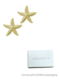 Gold Plated Oversized Shell Stud Earrings