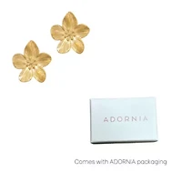 Tarnish Resistant 18k Gold Plated Statement Flower Studs