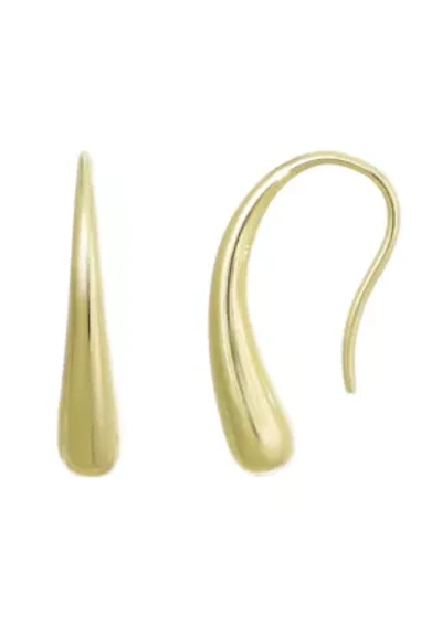 14k Gold Plated Tear Wire Drops with Stoppers