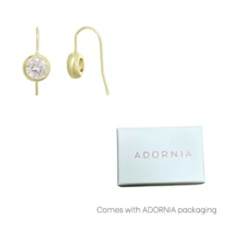 14k Gold Plated Lollipop Crystal Drop Earrings