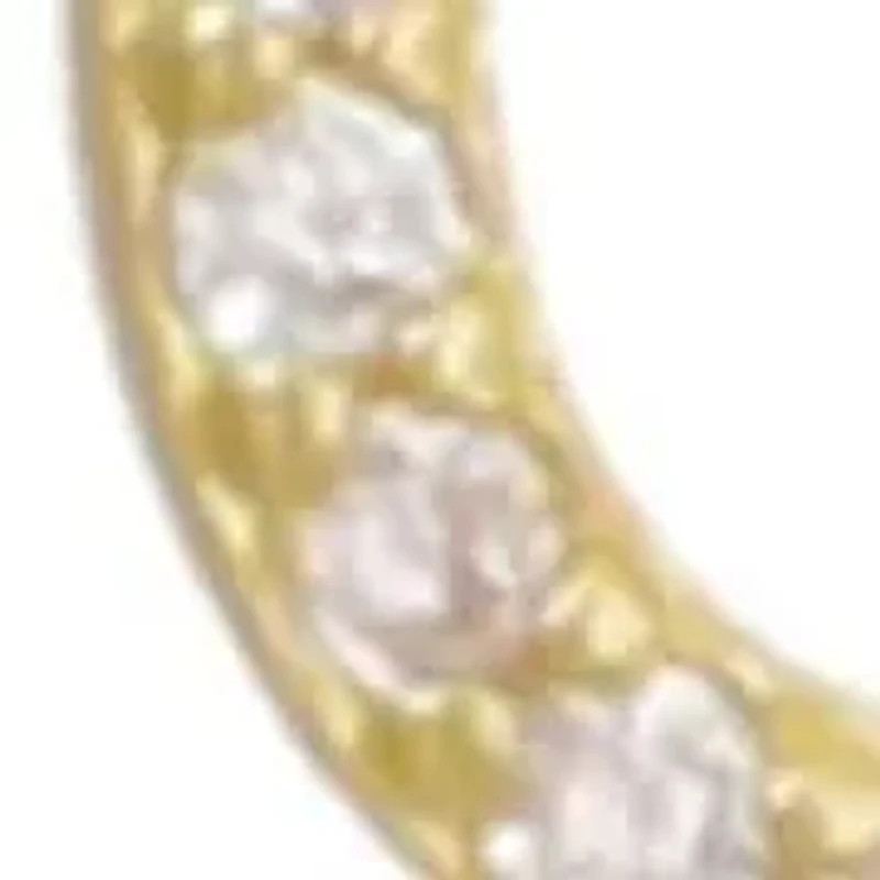 14k Gold Plated Overlap CZ Teardop Earrings