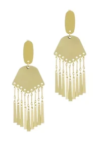 Gold Plated Drop Statement Earrings