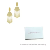 Gold Plated Drop Statement Earrings