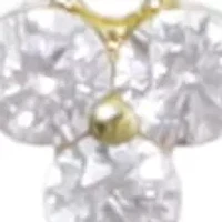 14k Gold Plated CZ Huggie Hoop and Chain Wrap 2-Piece Earring Set