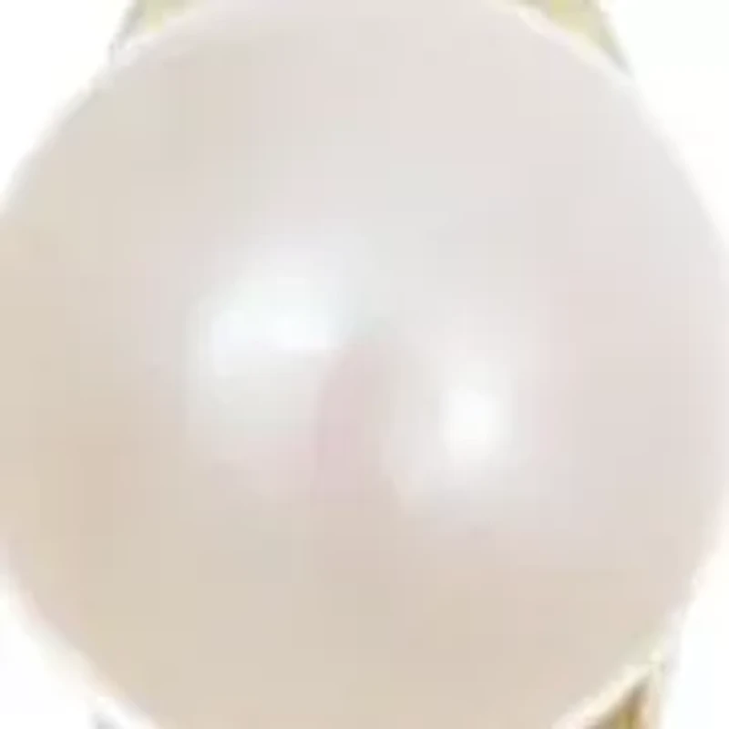 14k Gold Plated Freshwater Pearl, Huggie, and Drop Chain 3-Piece Earring Set