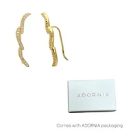 14k Gold Plated Wave Climber Earrings