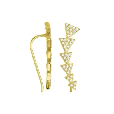 14k Gold Plated Arrow Climber Earrings