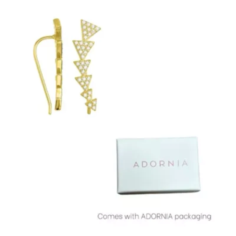 14k Gold Plated Arrow Climber Earrings