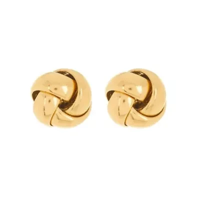 14k Gold Plated Knot Stud Earrings