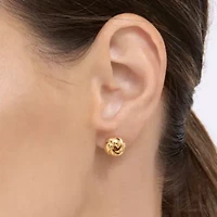 14k Gold Plated Knot Stud Earrings