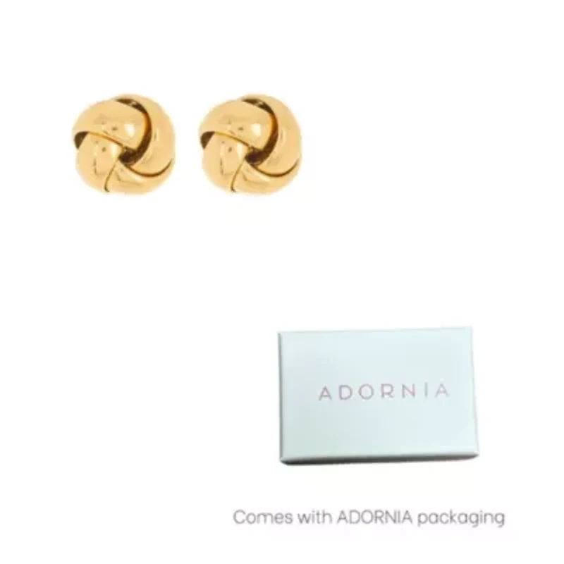 14k Gold Plated Knot Stud Earrings