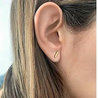 Tarnish Resistant 14k Gold Plated Bar Studs