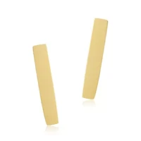 Tarnish Resistant 14k Gold Plated Bar Studs