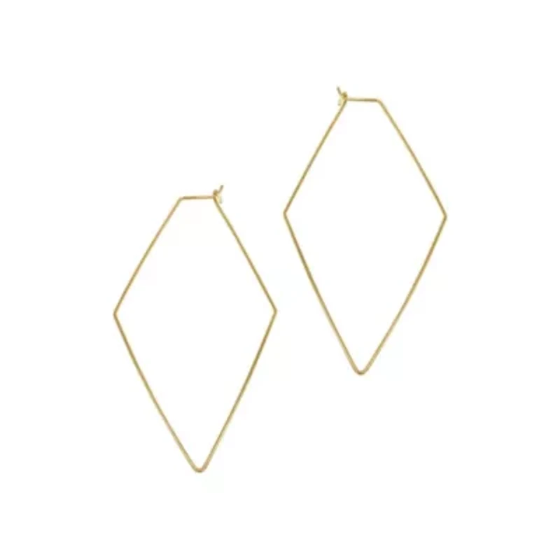 Tarnish Resistant 14k Gold Plated Geometric Hoop Earrings