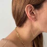 Tarnish Resistant 14k Gold Plated Geometric Hoop Earrings
