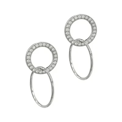 Drop Circle Earrings silver