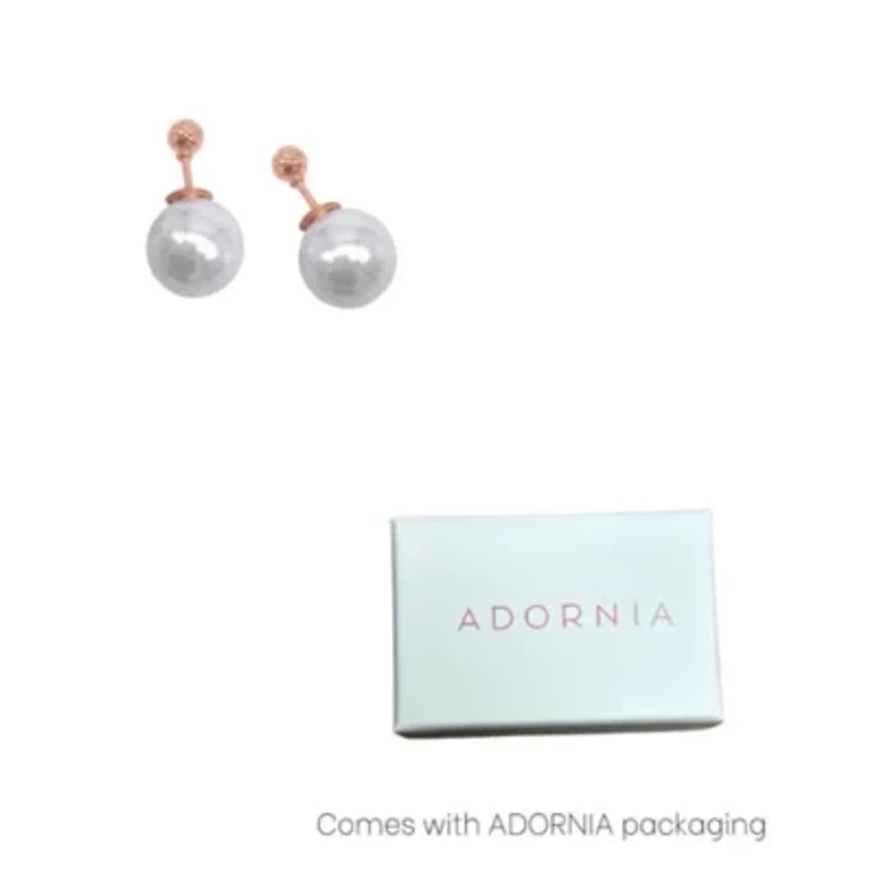 14k Rose Gold Plated Pearl Double-sided Ball Earrings