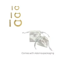 14k Gold Plated Huggie Hoop Earring Pack