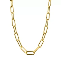 Tarnish Resistant 14k Gold Plated Wide Chunky Paper Clip Chain