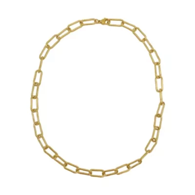 Tarnish Resistant 14k Gold Plated Wide Chunky Paper Clip Chain