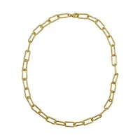 Tarnish Resistant 14k Gold Plated Wide Chunky Paper Clip Chain