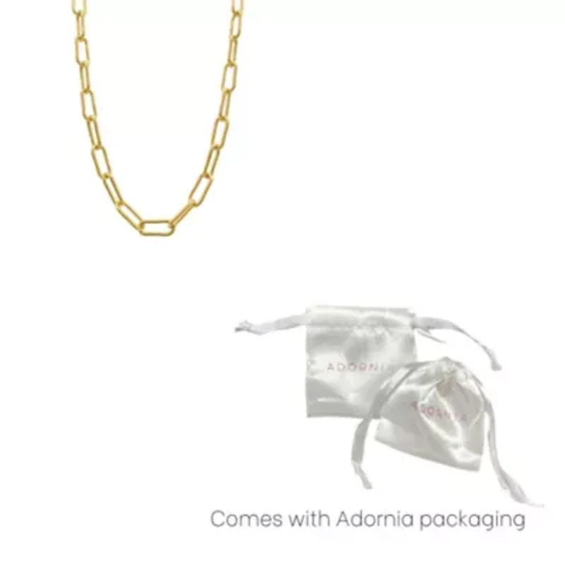 Tarnish Resistant 14k Gold Plated Wide Chunky Paper Clip Chain