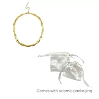Braided Herringbone Chain Necklace gold