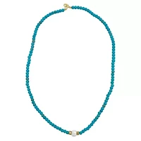 Turquoise Beaded Necklace with Pearl