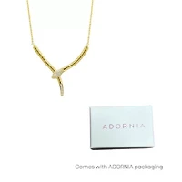 14k Gold Plated Crystal Wrap Snake Necklace