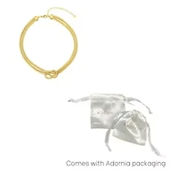 Tarnish Resistant 18k Gold Plated Adjustable Knot Collar Necklace