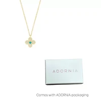 14k Gold Plated Turquoise Flower Necklace