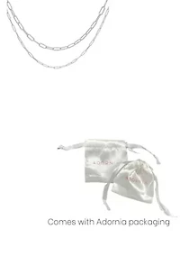 Silver Plated 3mm and 4mm Paper Clip Chain Set