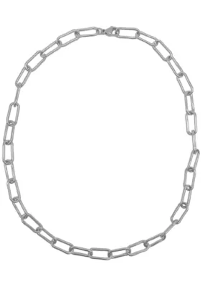 Tarnish Resistant Silver Plated Wide Chunky Paper Clip Chain