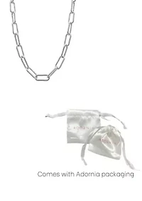 Tarnish Resistant Silver Plated Wide Chunky Paper Clip Chain