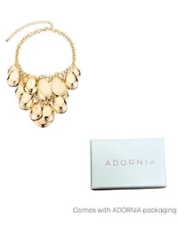 Gold Plated Petal Bib Necklace