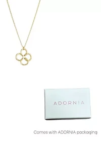14k Gold Plated Wire Clover Necklace
