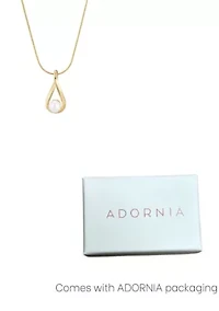 Tarnish Resistant 18k Gold Plated Hanging Pearl Necklace