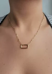 14k Gold Plated Lock Necklace